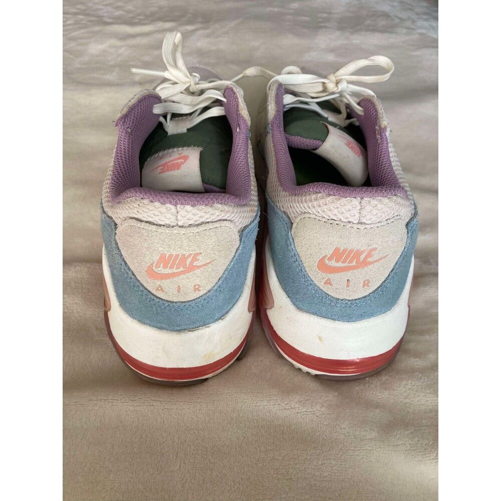 Nike Air Max Women’s Athletic Sneakers in Cream, Light Blue, Pink & Green - Picture 9 of 10